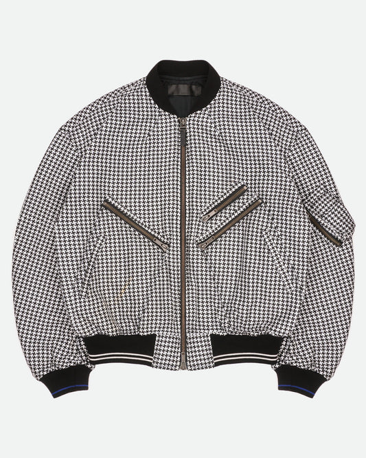 Haider Ackermann SS19 Houndstooth `Daytona´ Bomber Jacket