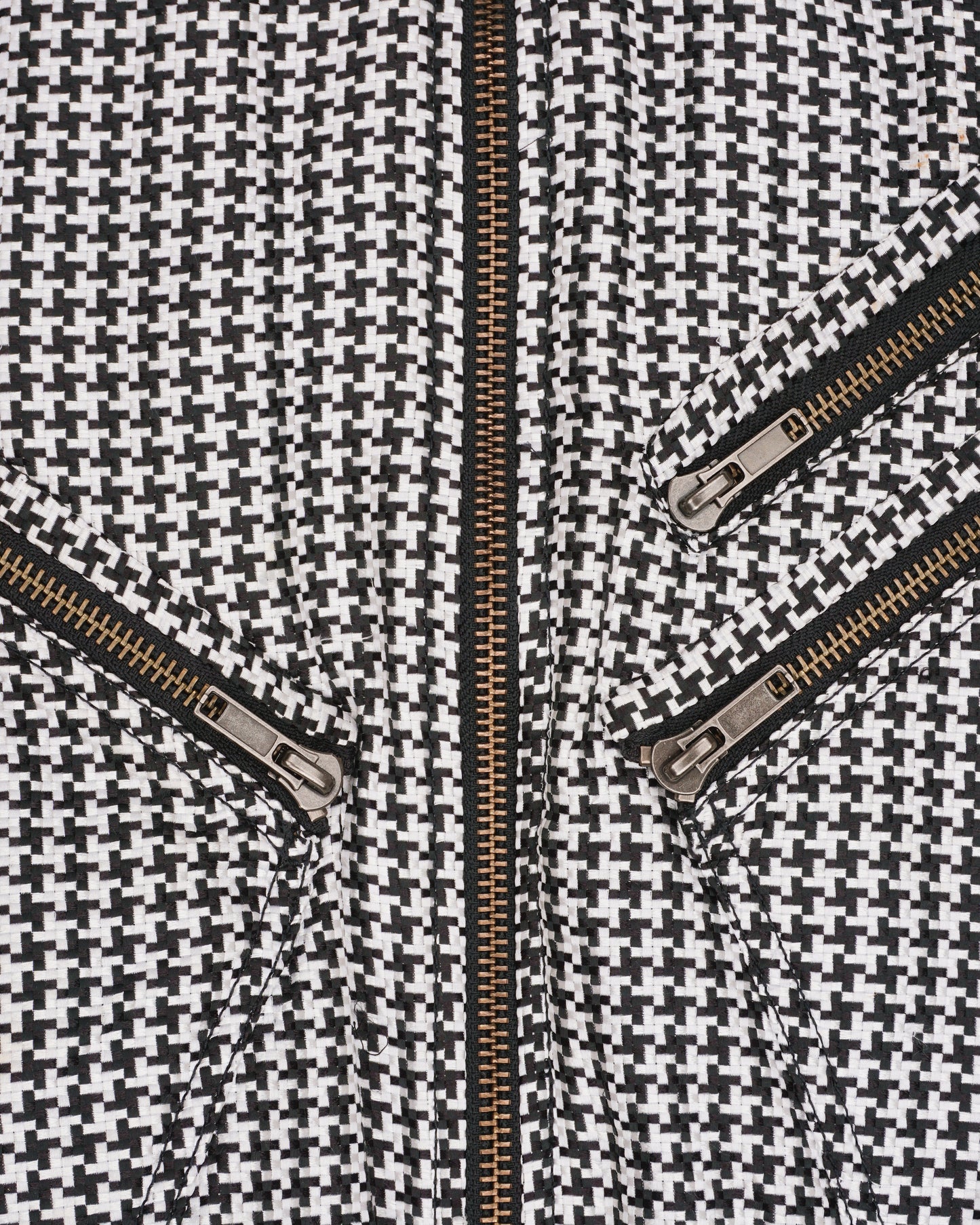 Haider Ackermann SS19 Houndstooth `Daytona´ Bomber Jacket