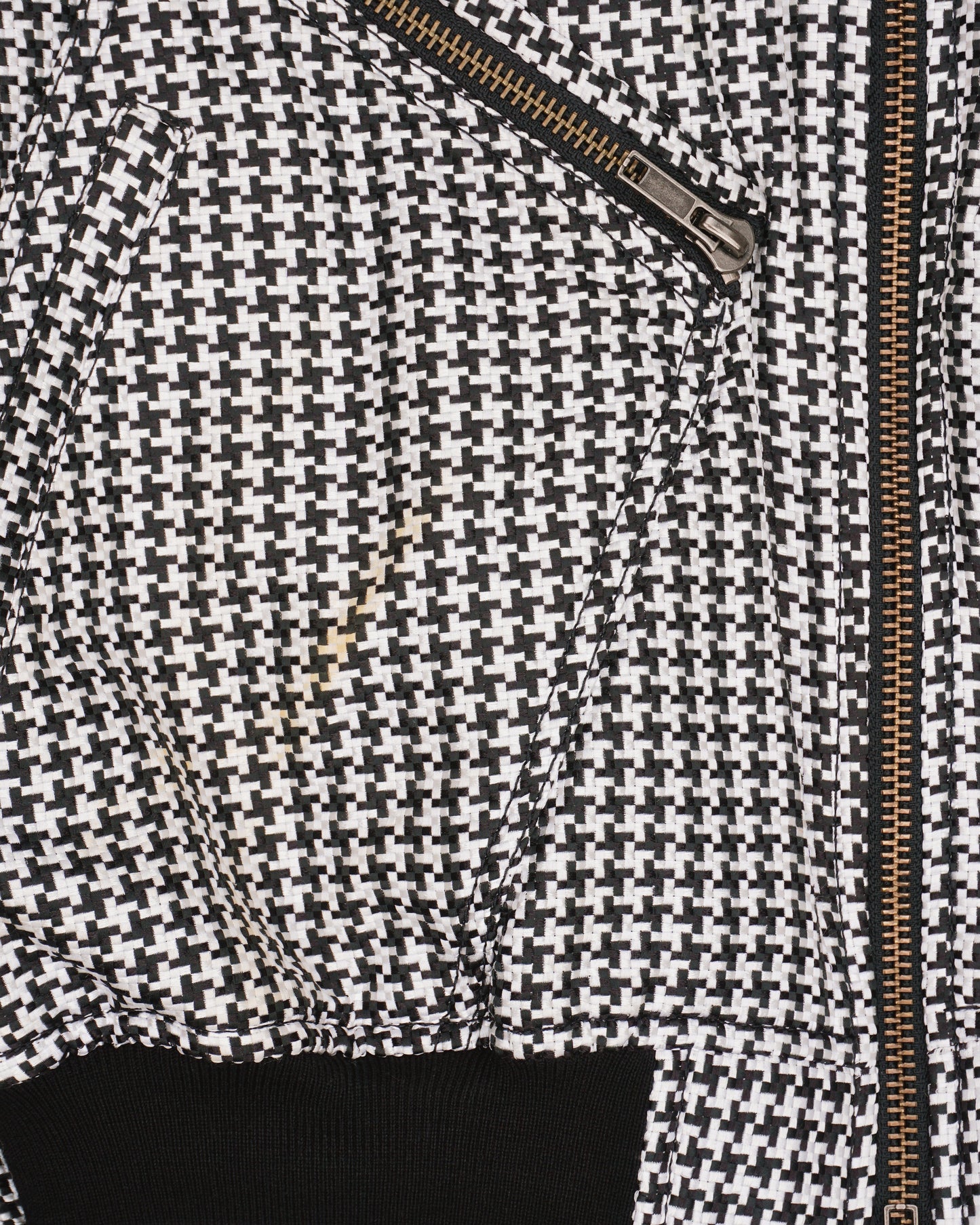 Haider Ackermann SS19 Houndstooth `Daytona´ Bomber Jacket