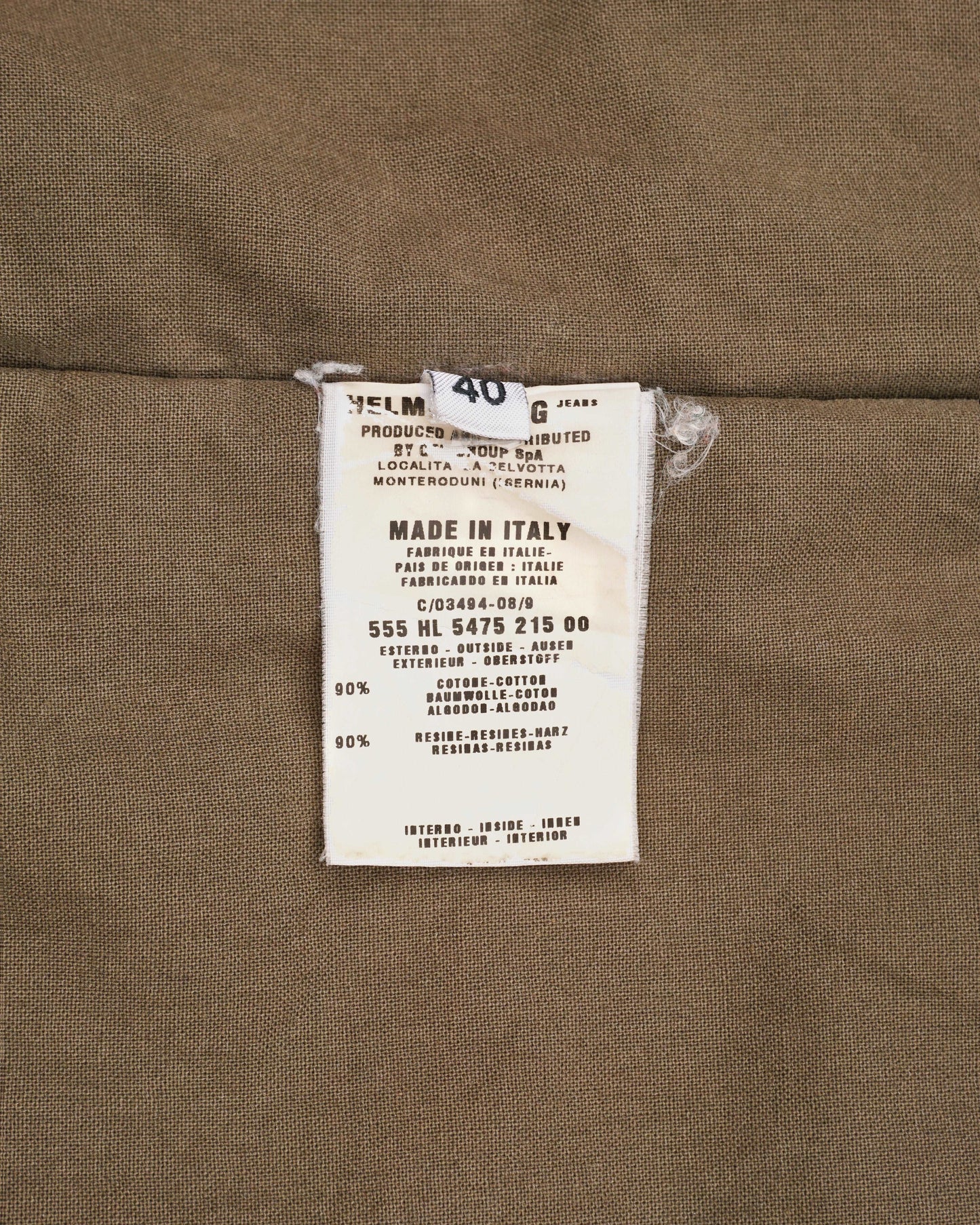 Helmut Lang AW99 Padded Military Parka Jacket