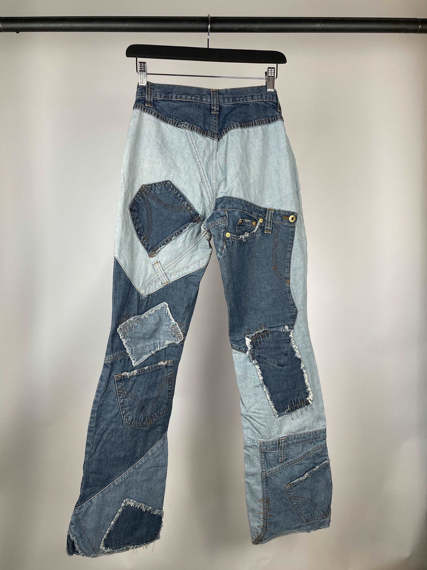 Dolce & Gabbana Flared Reconstructed Denim Jeans