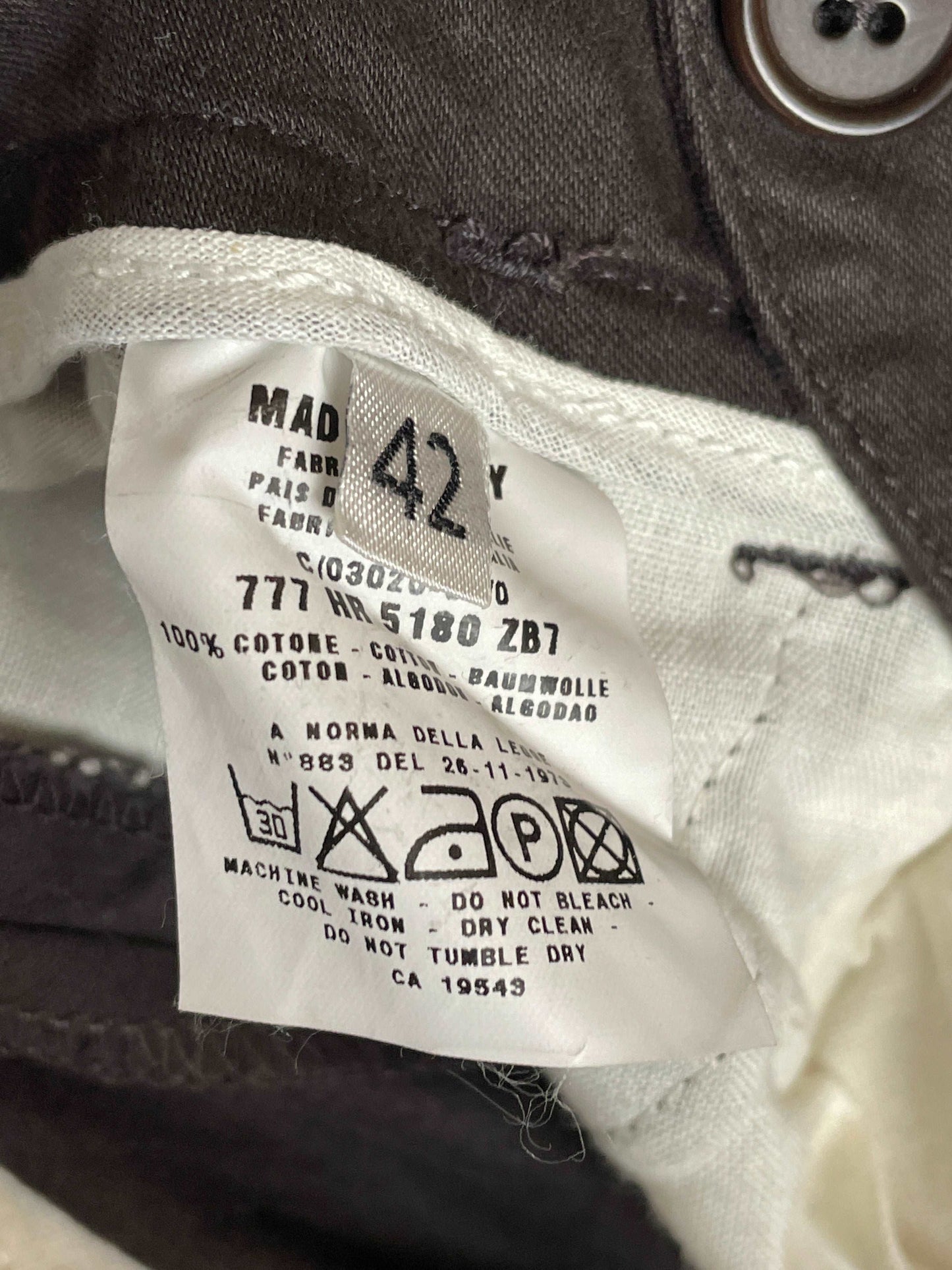 Helmut Lang AW00 Moleskin Bondage Pants
