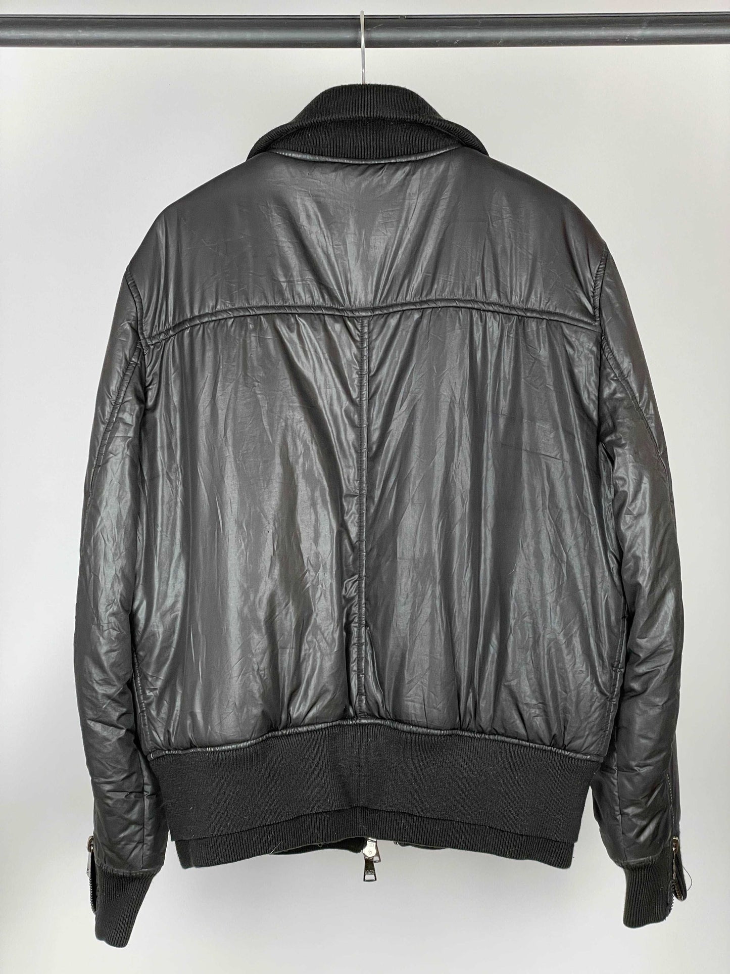 Dolce & Gabbana FW07 Black Multi-Zipper Bomber Jacket