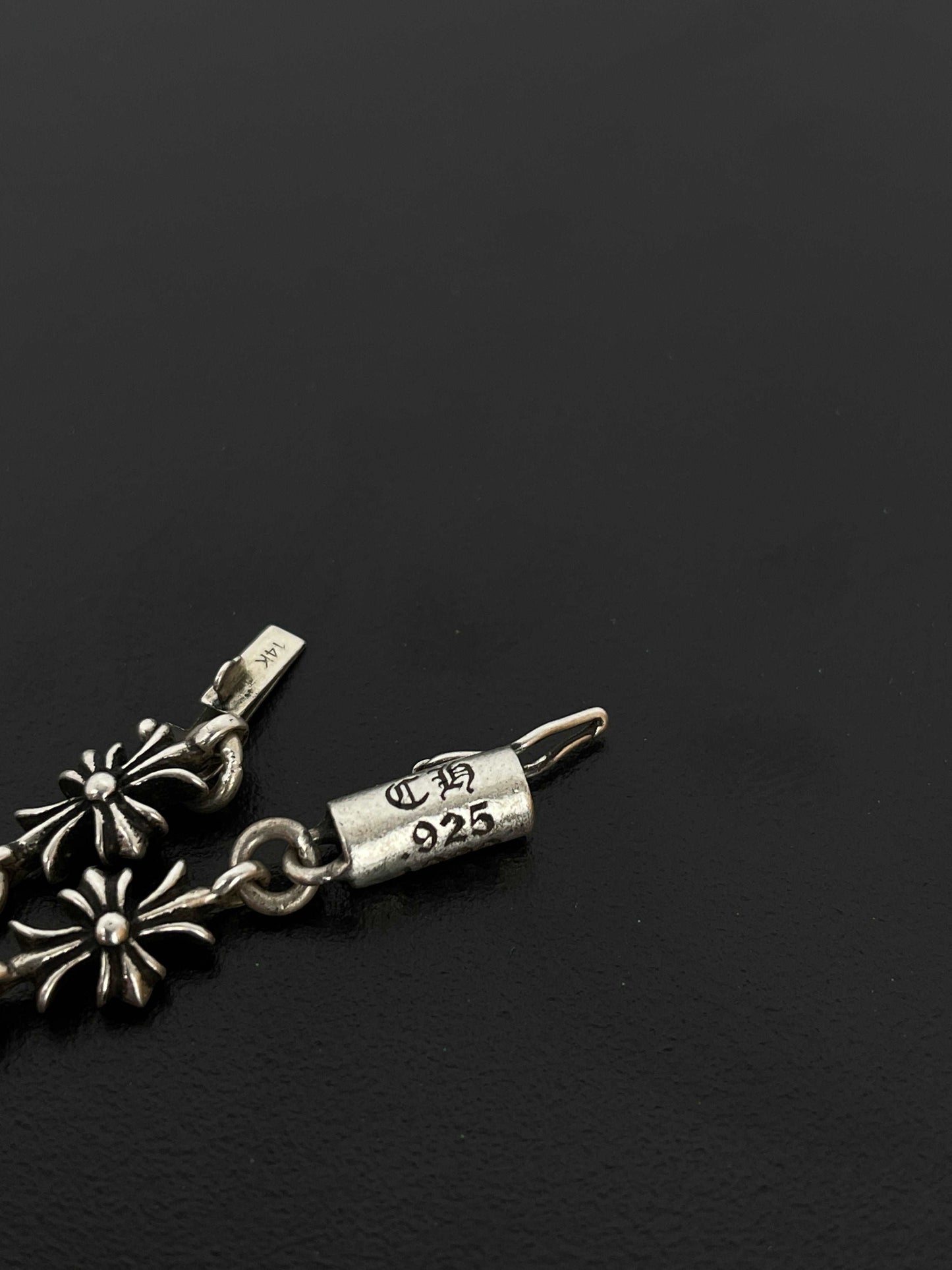 Chrome Hearts Tiny E Plus Cross Necklace