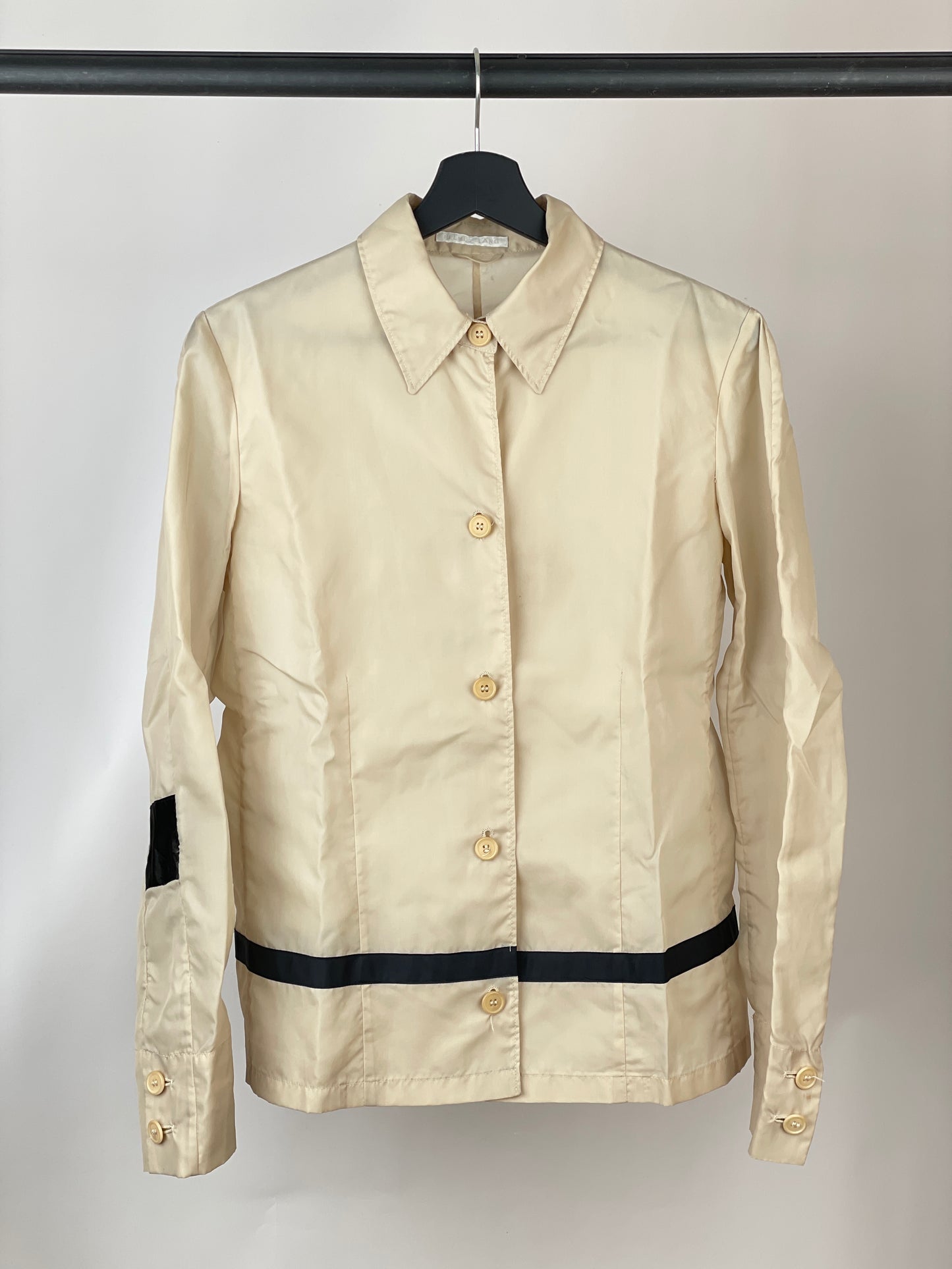 Helmut Lang SS97 Satin-Stripe Shirt Jacket