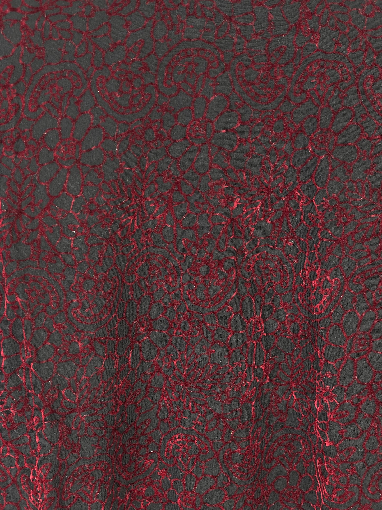 Jean Paul Gaultier 90s Velvet Floral Pattern Top