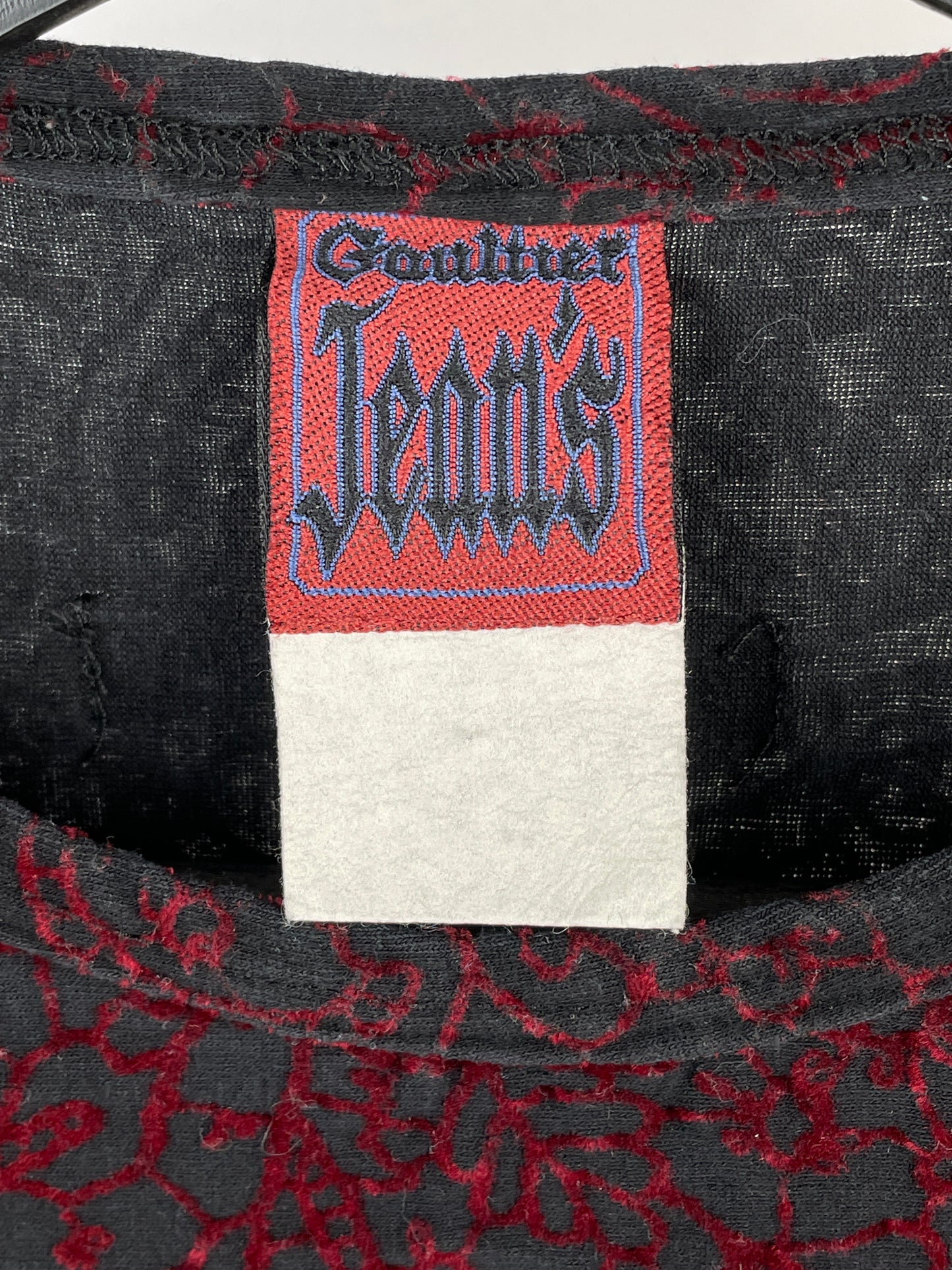 Jean Paul Gaultier 90s Velvet Floral Pattern Top
