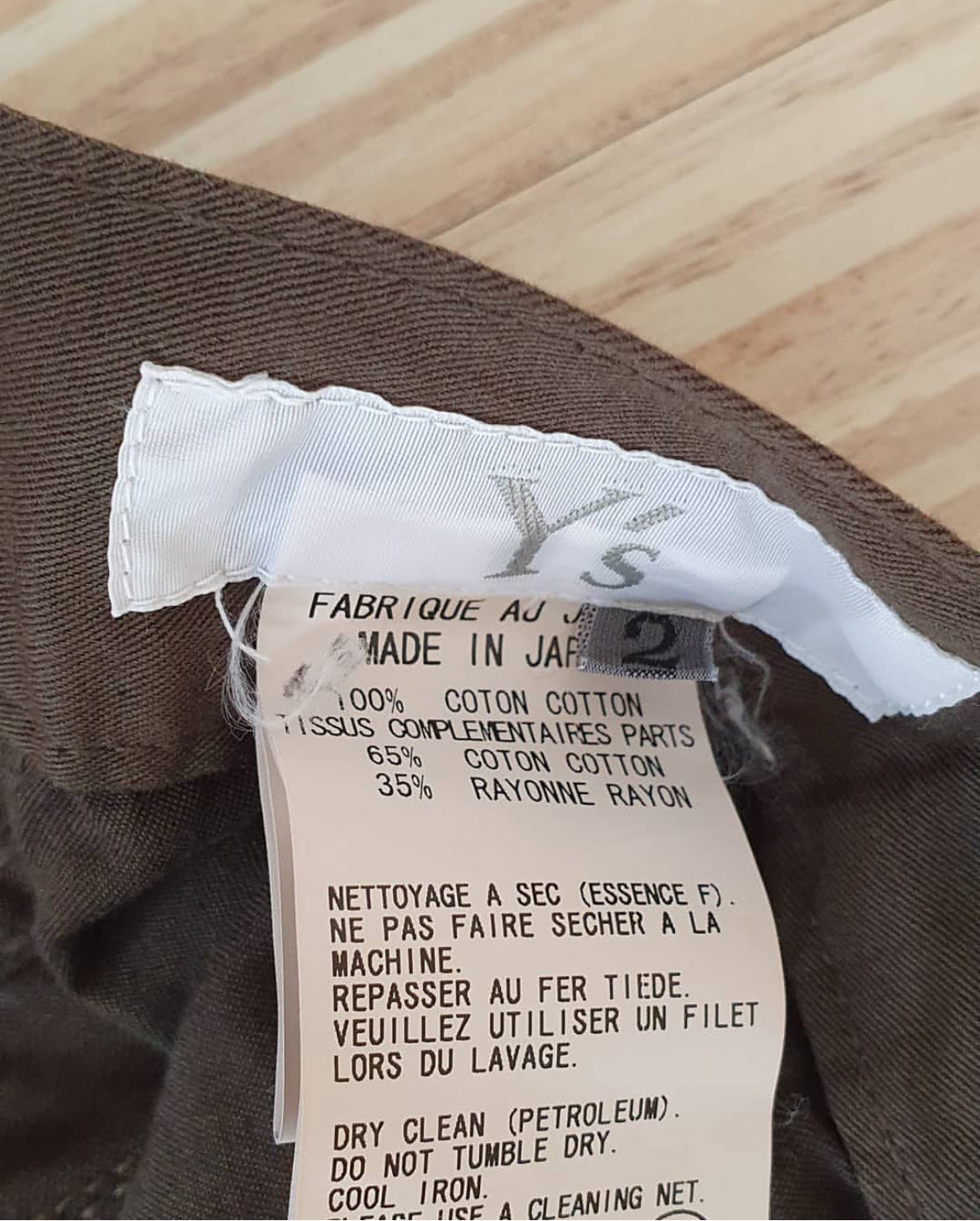Yohji Yamamoto Y's Cargo Pants