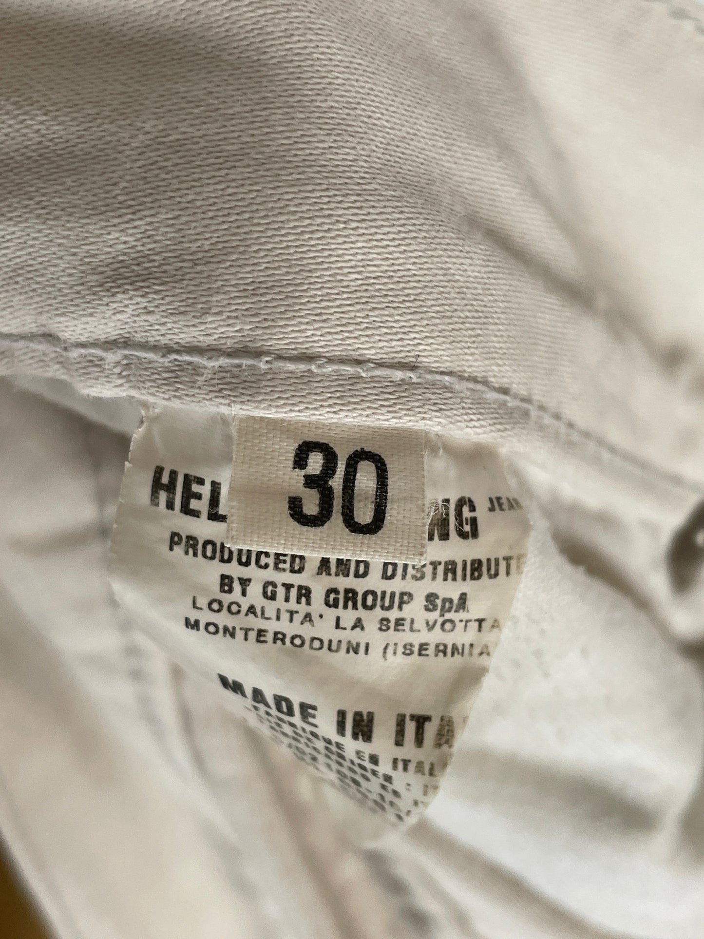 Helmut Lang Denim Jeans White