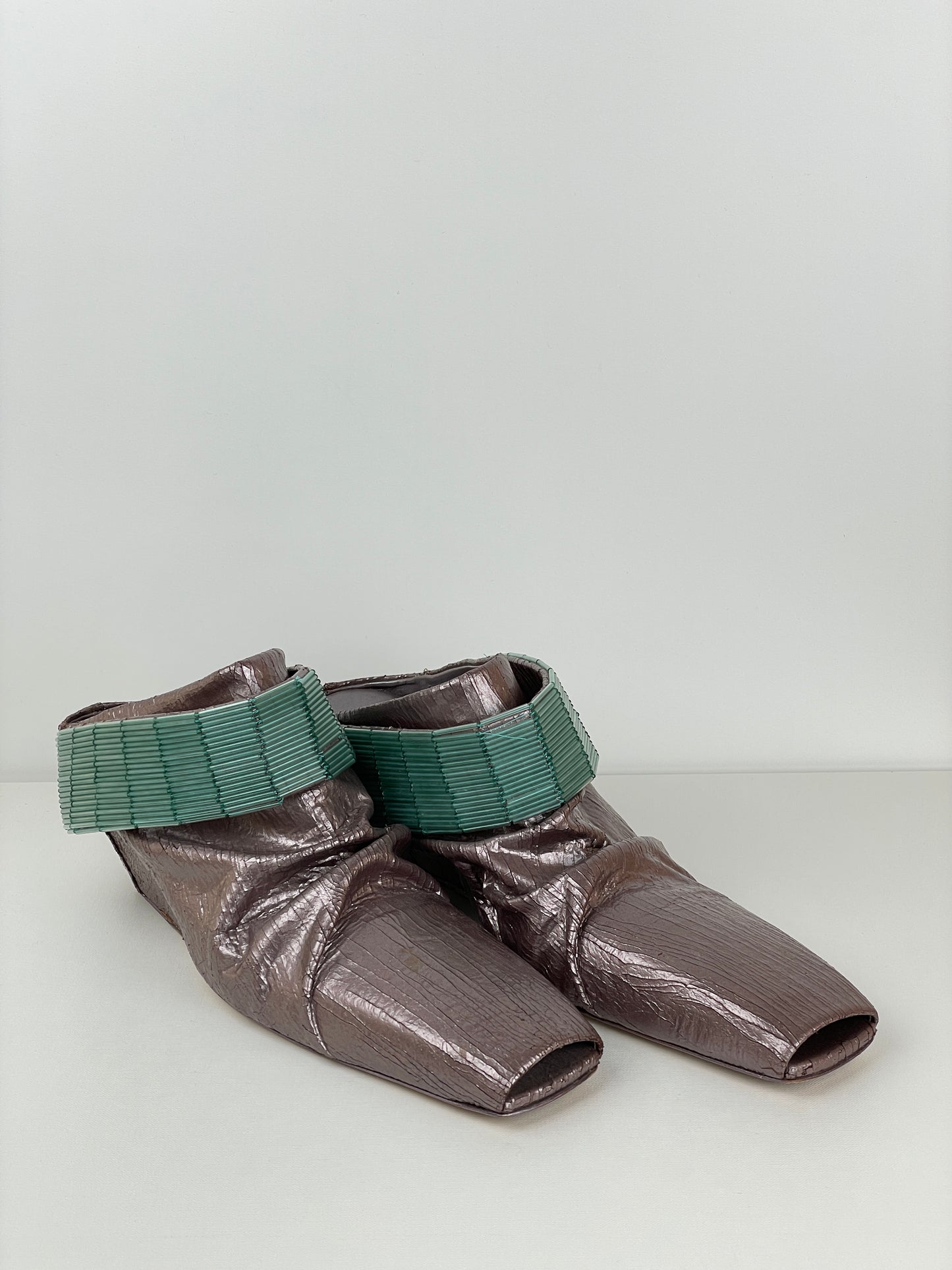 Rick Owens Square Toe Wedge Mules