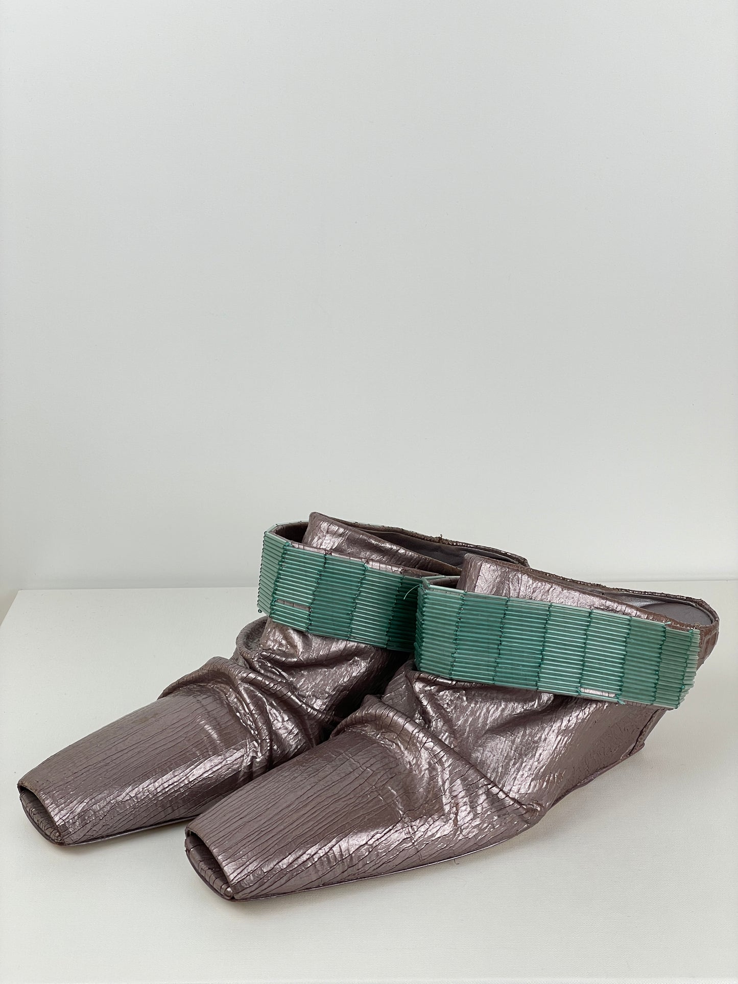 Rick Owens Square Toe Wedge Mules