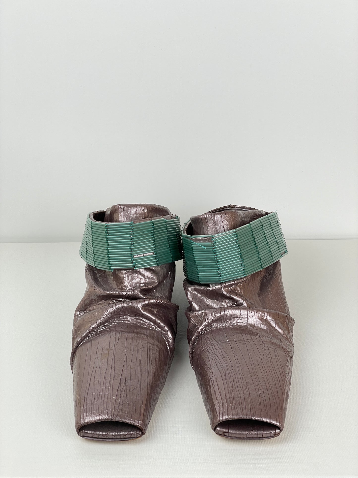 Rick Owens Square Toe Wedge Mules