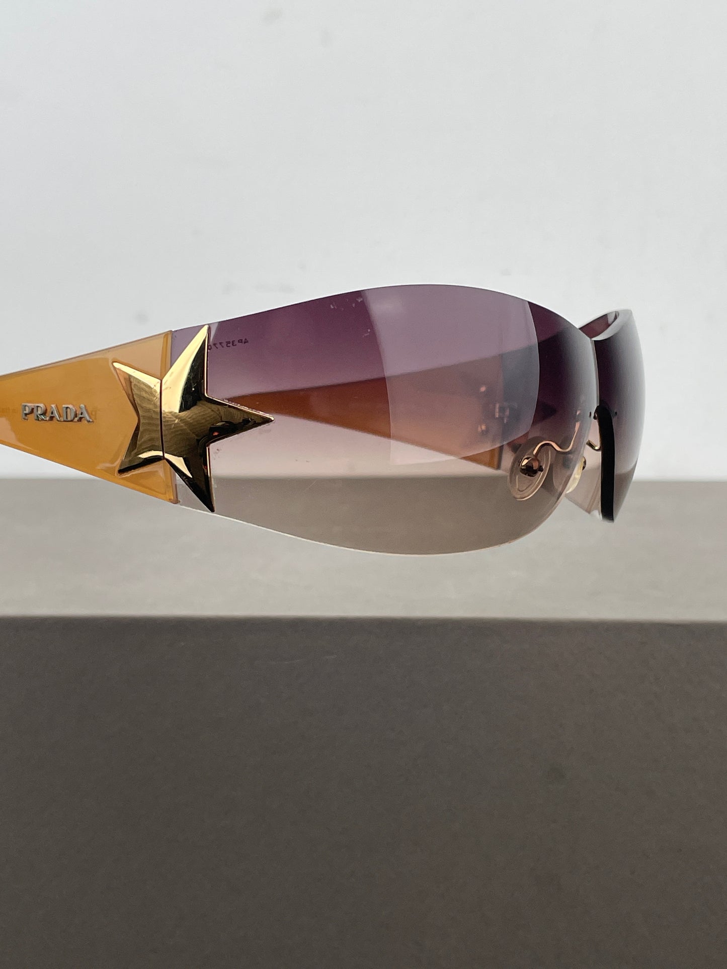 Prada SS04 ‘SPR72G’ Star Wrap Mask Shield Sunglasses