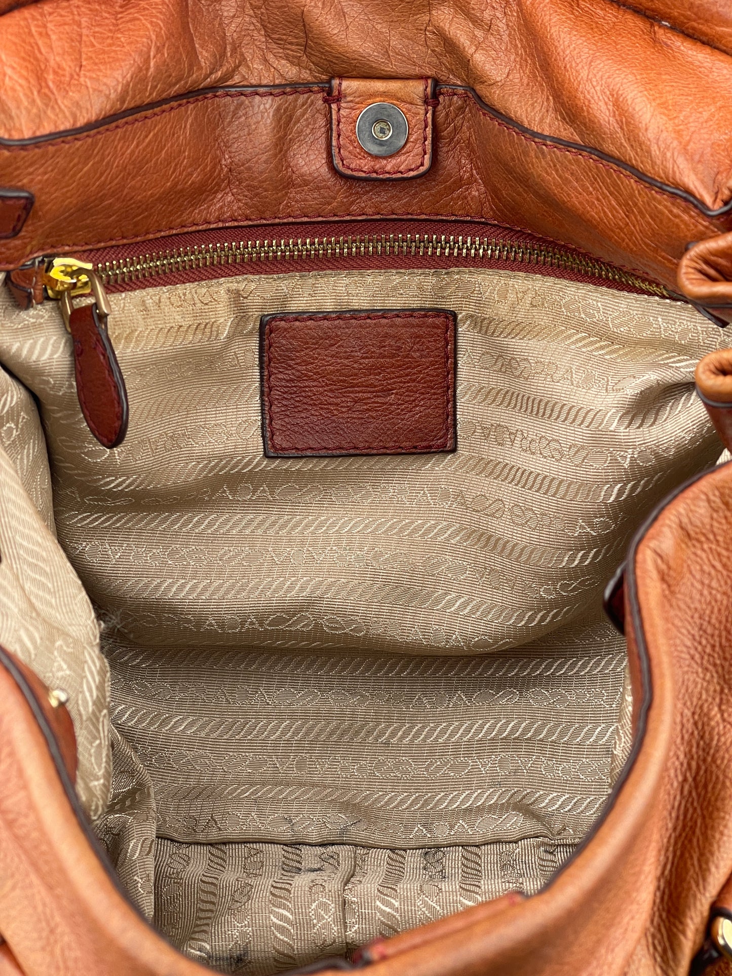 Prada 2000s Cervo Dragon Oro Satchel Handbag