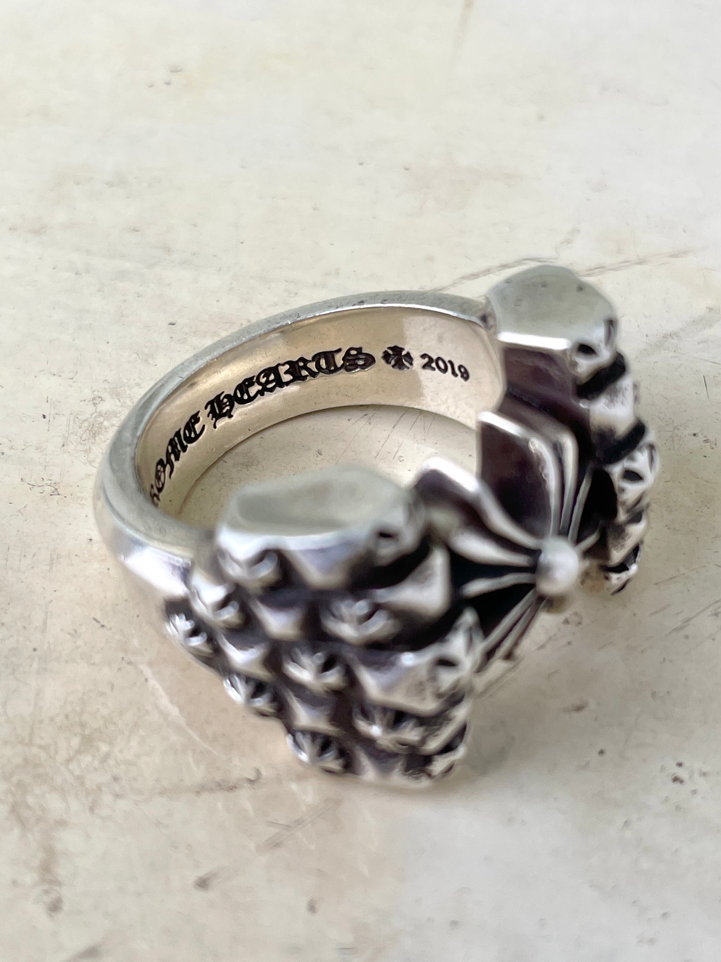 Chrome Hearts Big Plus Cross Tie Fighter Ring