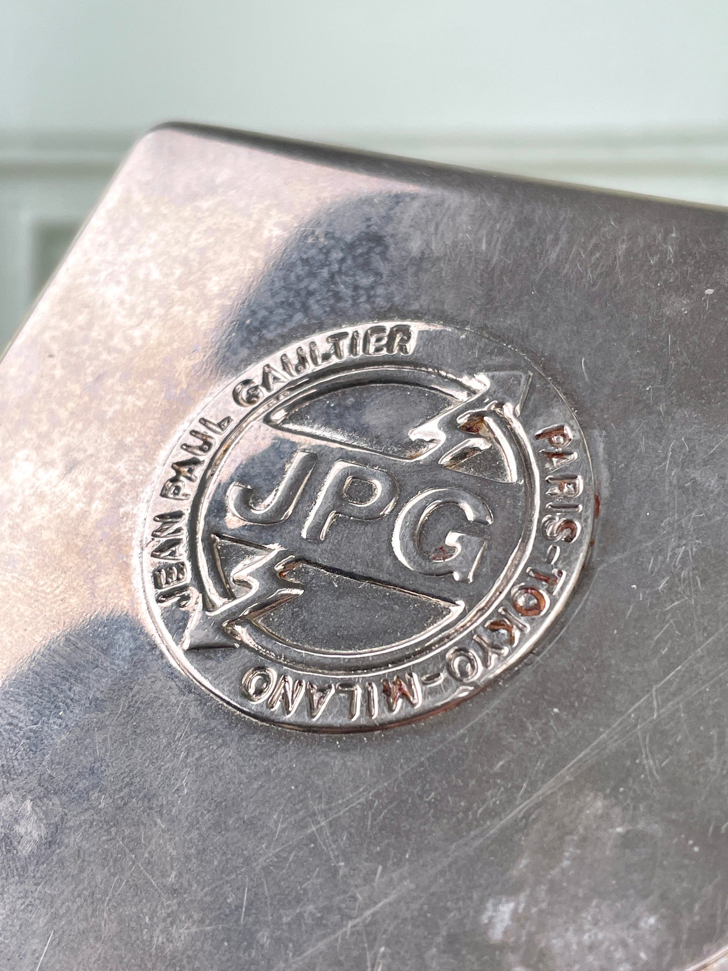Jean Paul Gaultier 90s Logo-Embossed Metal Cigarette Case