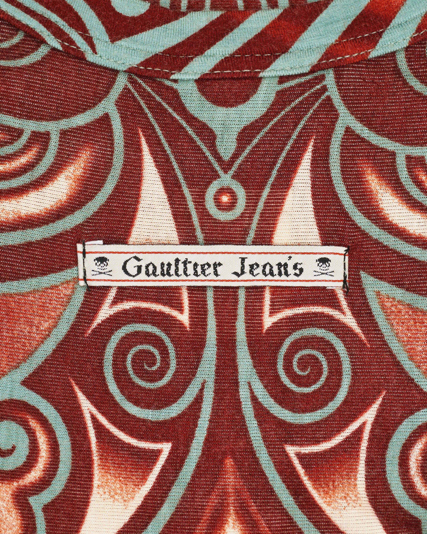 Jean Paul Gaultier SS96 "Cyberbaba" Maori Tribal-Tattoo Maxi Dress