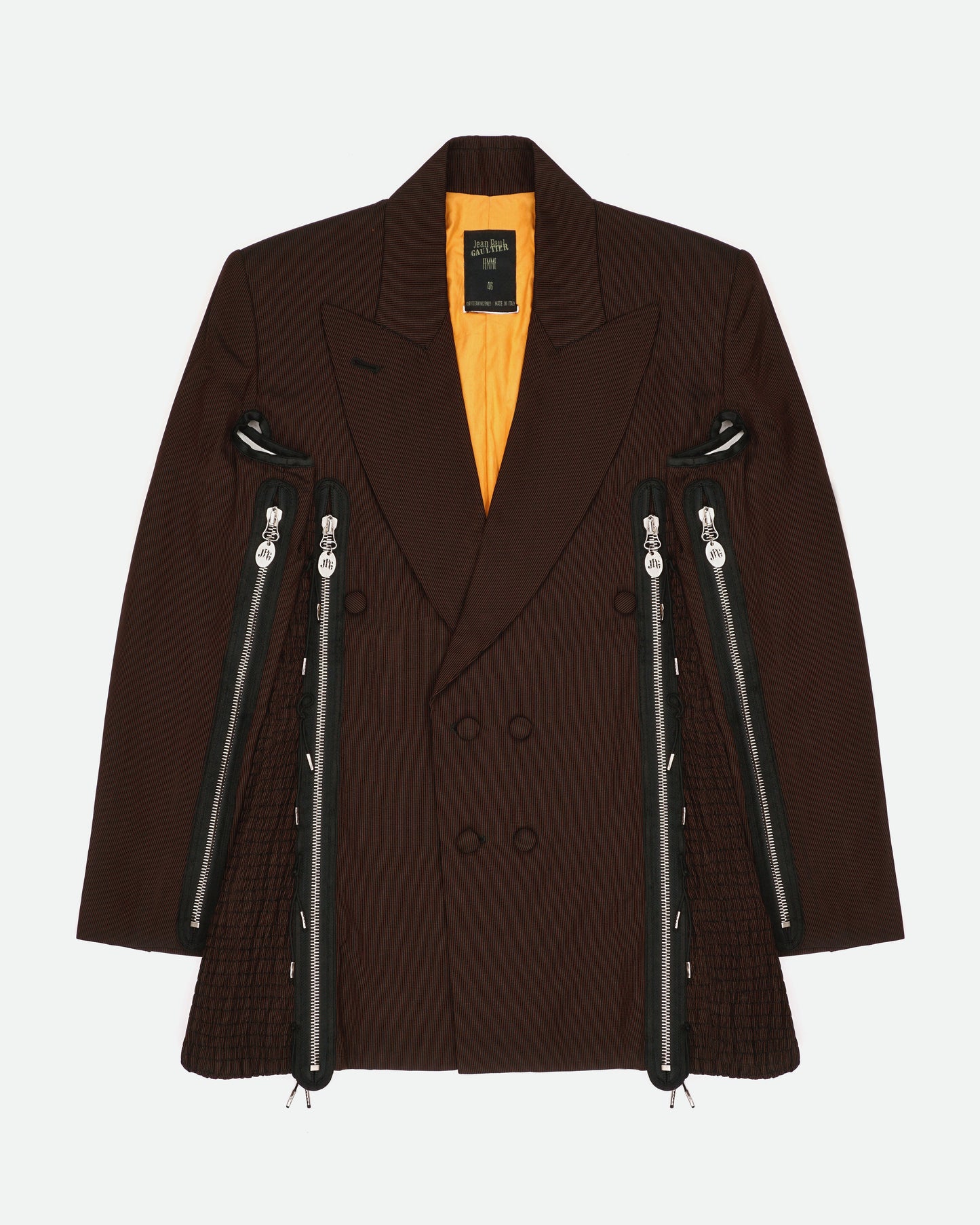 Jean Paul Gaultier AW89 FEMMES ENTRE ELLES Bondage Multi-Zipper Blazer