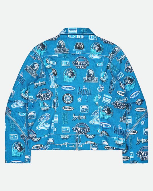 Kiko Kostadinov x Hysteric Glamour Print Multi-Zipper Denim Jacket
