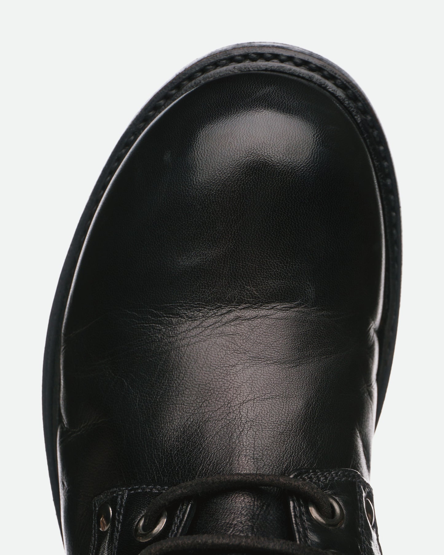 Rick Owens SS16 'Cyclops' Metal-Hook Combat Boots
