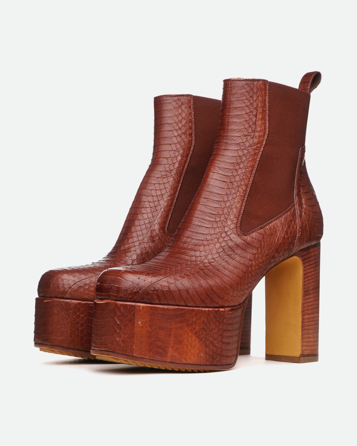 Rick Owens SS21 Phlegethon Sample Python Kiss Heels