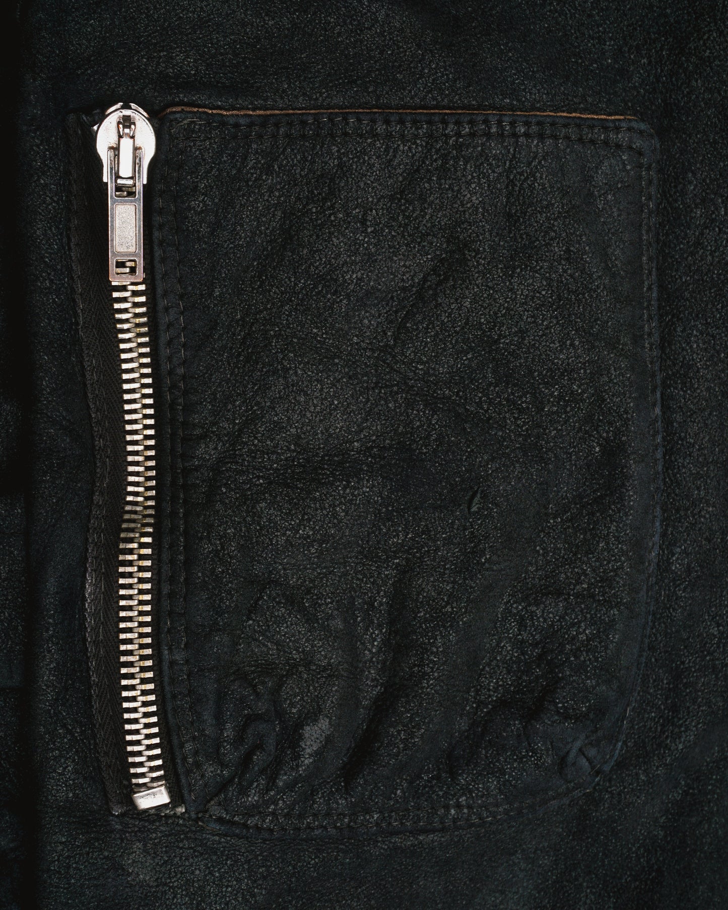 Rick Owens AW04 QUEEN Blistered Leather Police Bomber Jacket