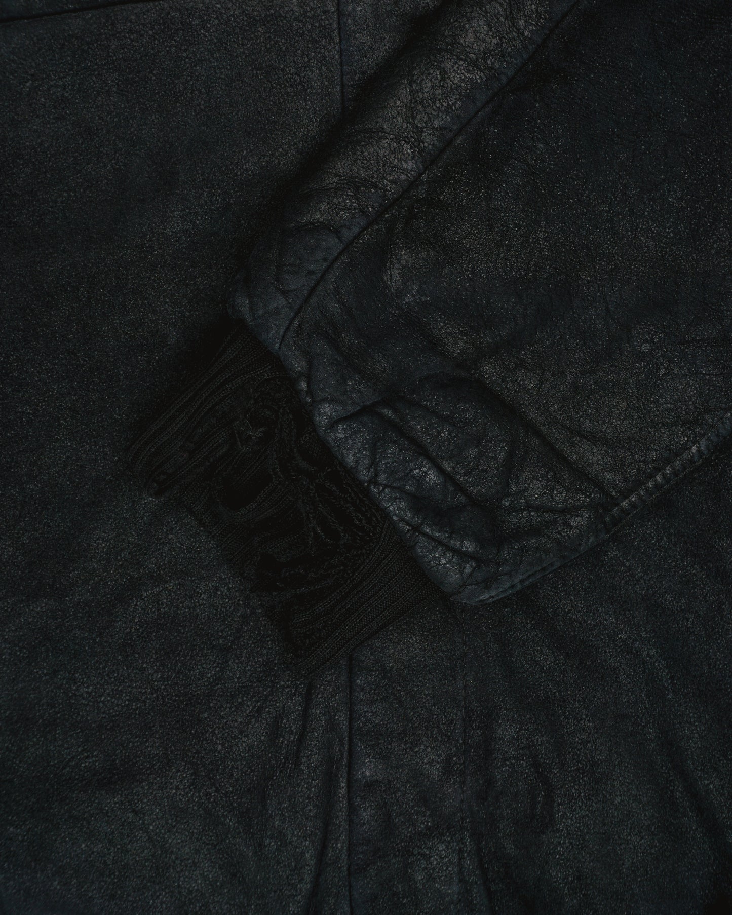 Rick Owens AW04 QUEEN Blistered Leather Police Bomber Jacket