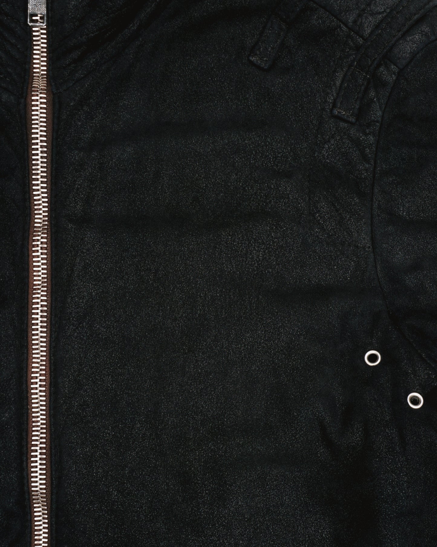 Rick Owens AW04 QUEEN Blistered Leather Police Bomber Jacket