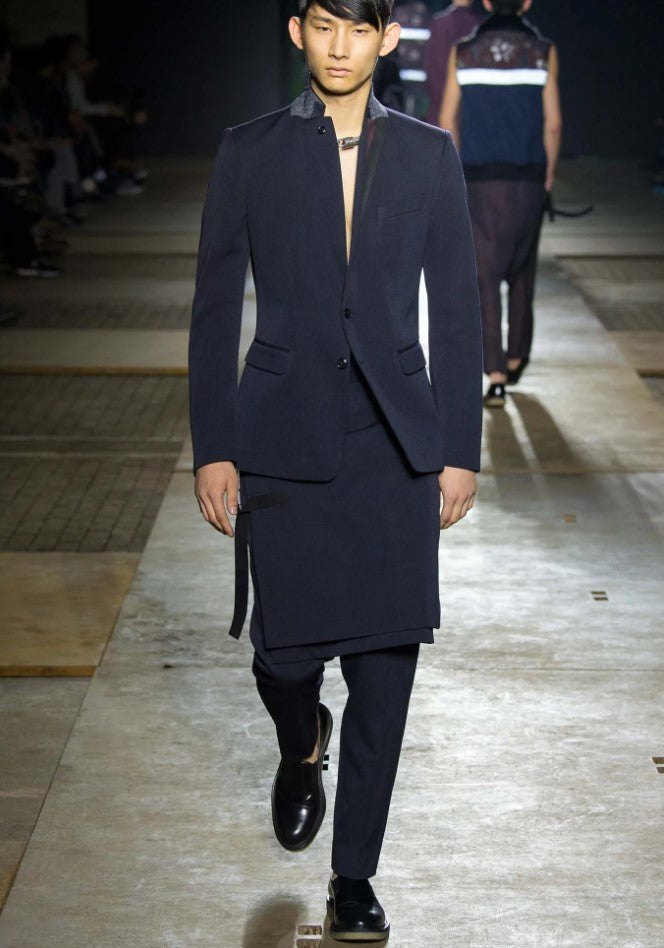 Dries van Noten AW15 Pinstripe Bondage Skirt Pants