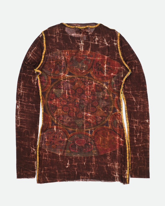 Jean Paul Gaultier Astrology / Zodiac Sign Mesh Longsleeve