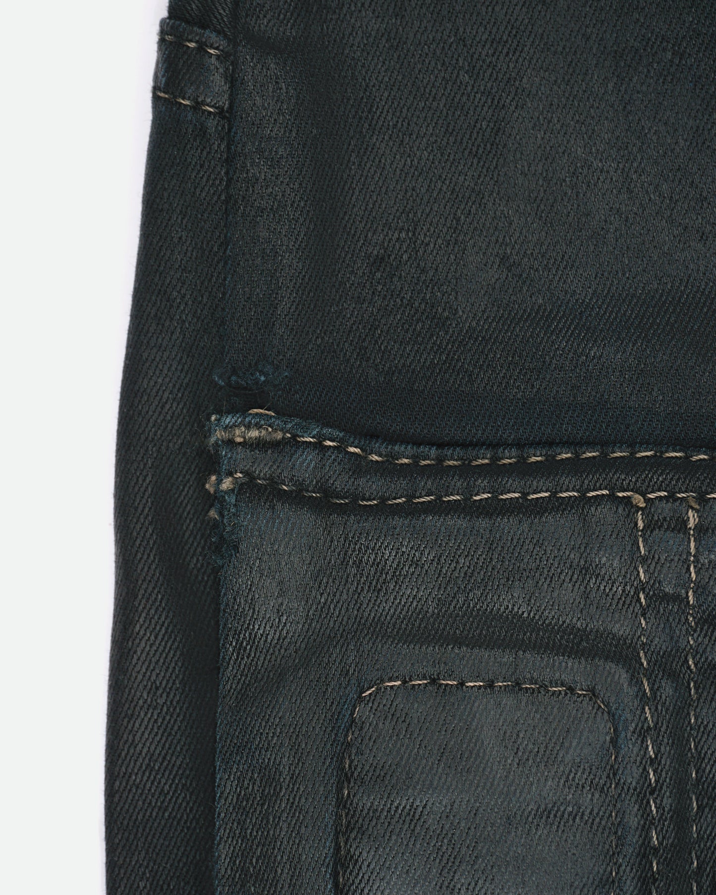 Rick Owens Drkshdw SS14 "Vicious" Memphis Waxed Denim Jeans