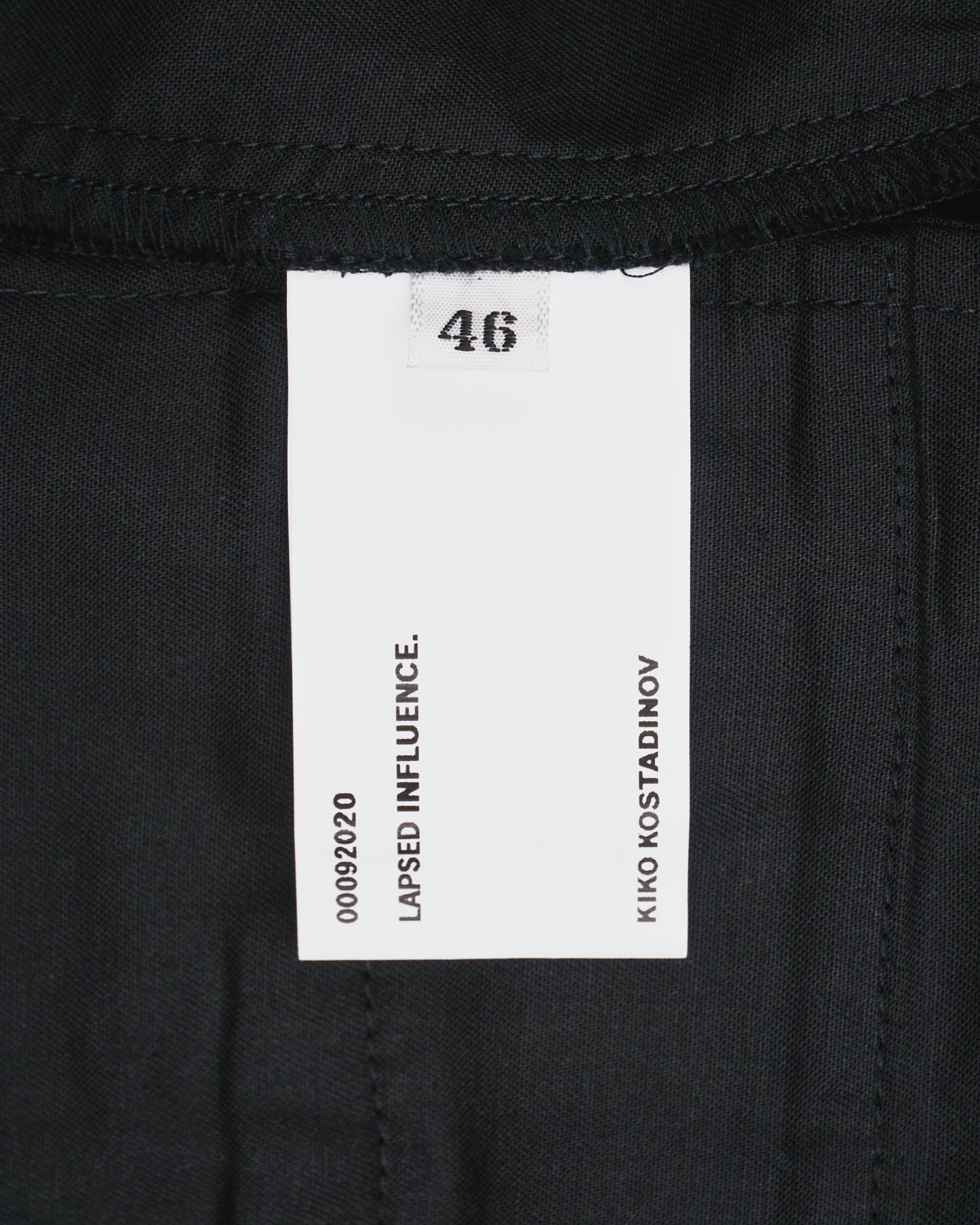 Kiko Kostadinov AW20 0009 Lathi Zip Trousers