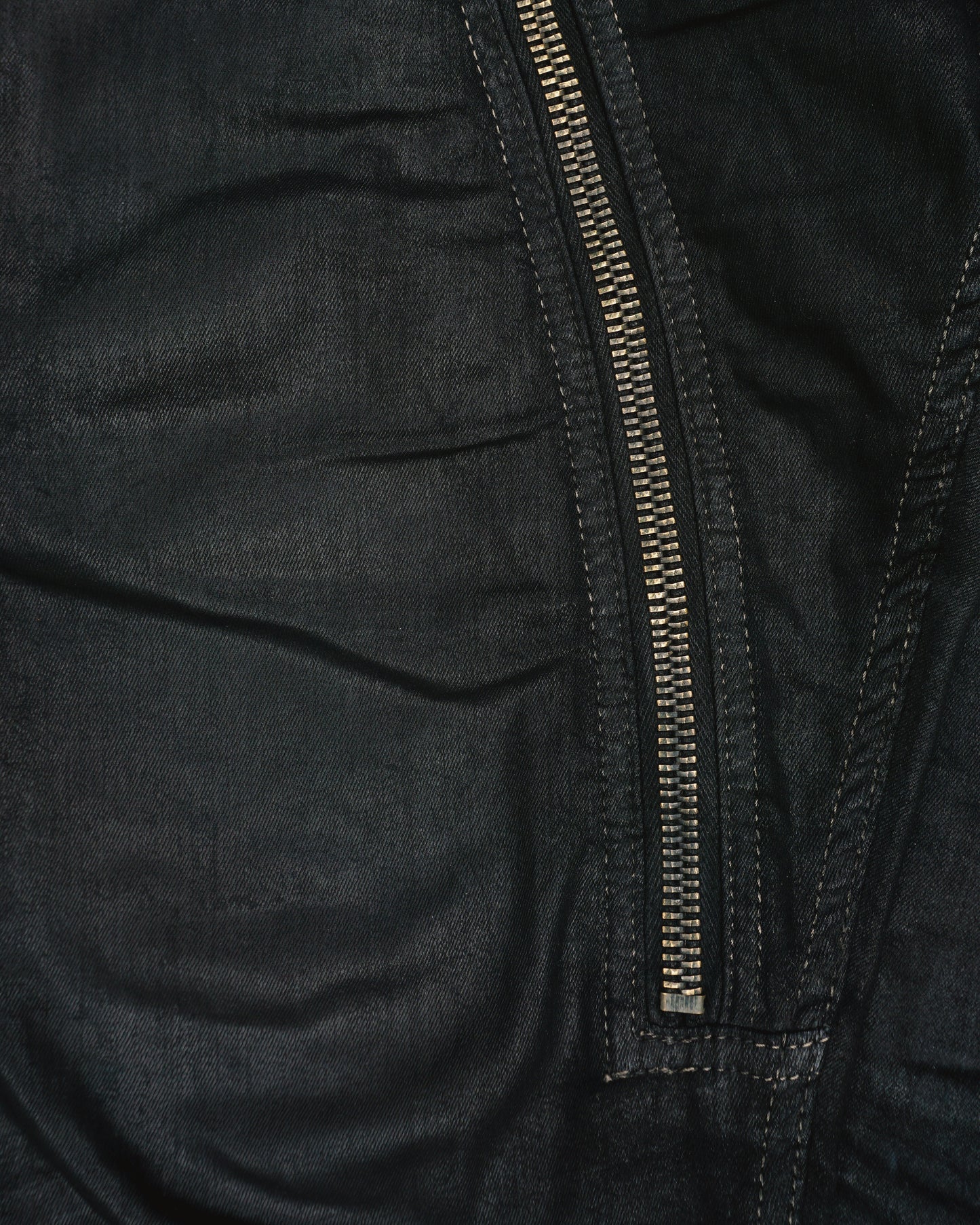 Rick Owens DRKSHDW SS15 "Faun" Coated Denim Aircut Pants