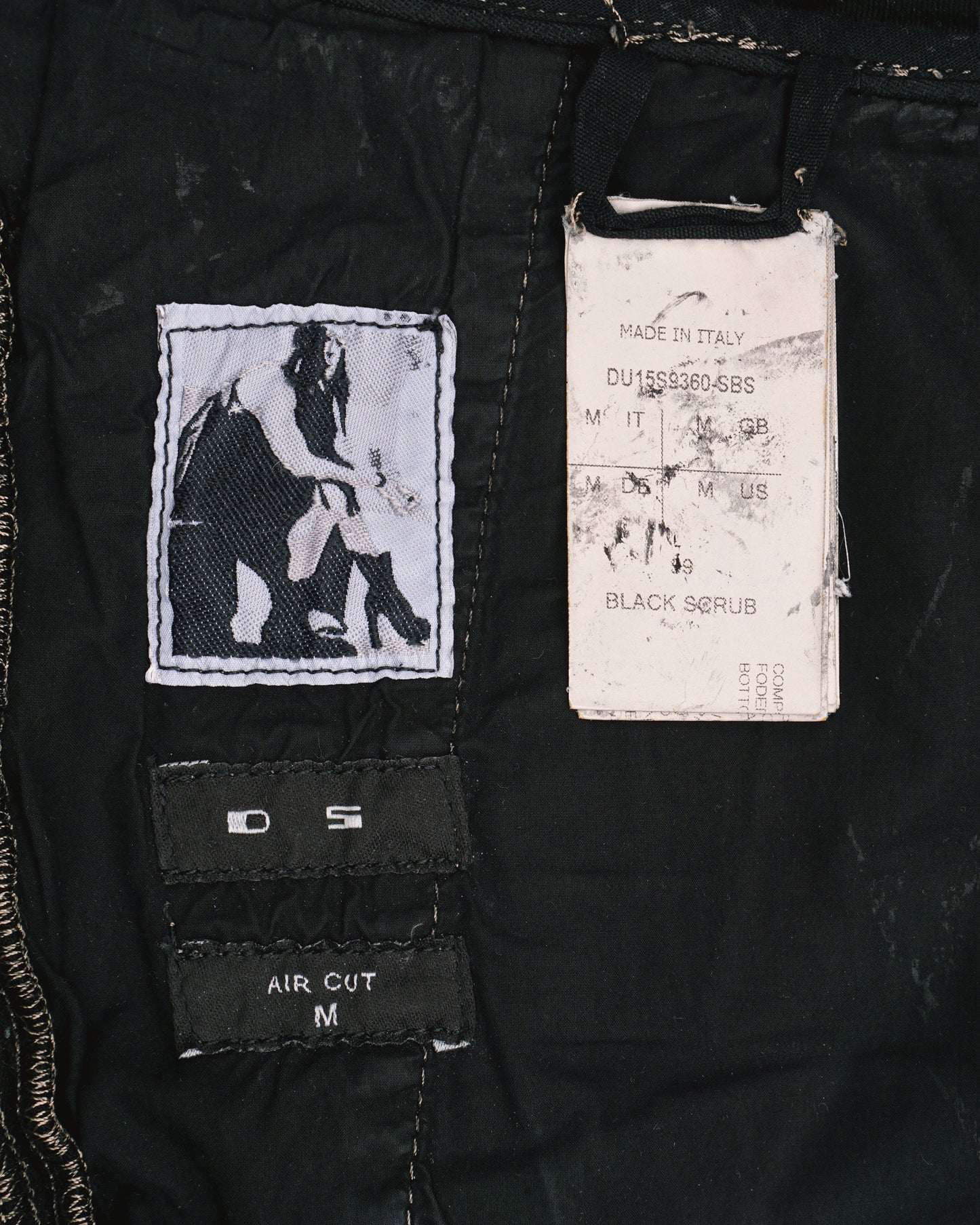 Rick Owens DRKSHDW SS15 "Faun" Coated Denim Aircut Pants