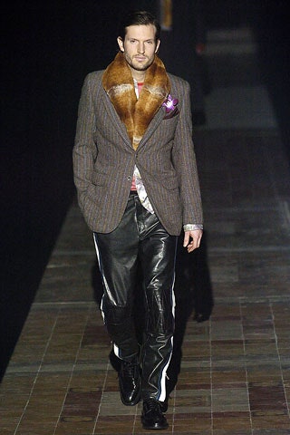 Dries van Noten AW05 Leather Biker Pants