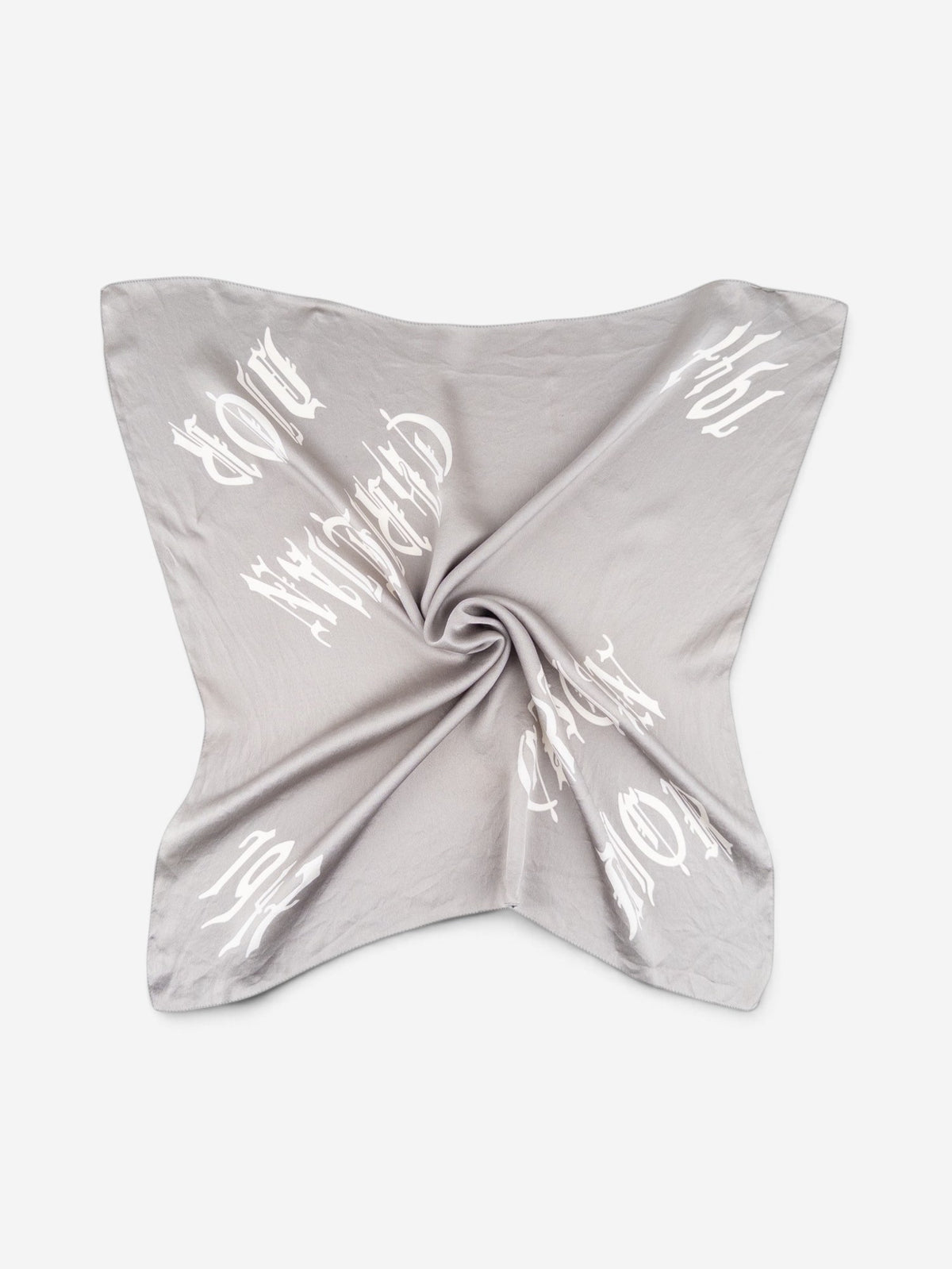 Dior by Galliano SS02 Chiffon ‘Gothic’ Logo Neckerchief Scarf – view 2