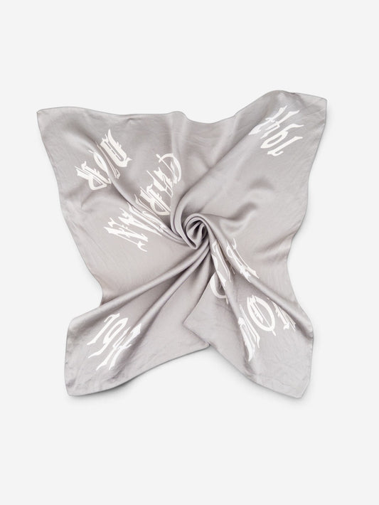 Dior by Galliano SS02 Chiffon ‘Gothic’ Logo Neckerchief Scarf – view 3