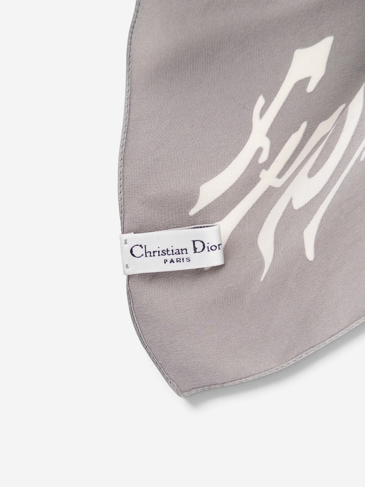 Dior by Galliano SS02 Chiffon ‘Gothic’ Logo Neckerchief Scarf – view 6