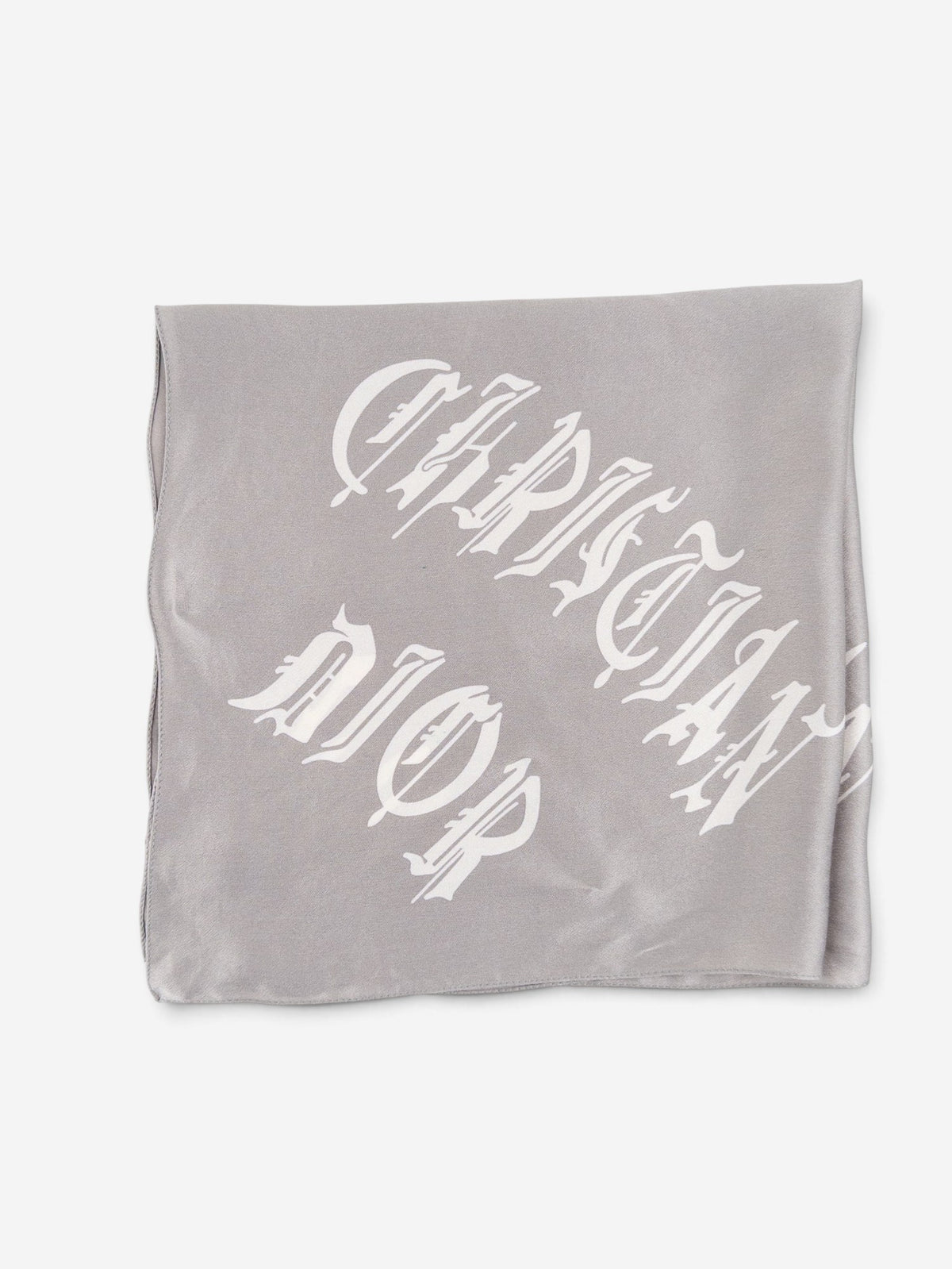 Dior by Galliano SS02 Chiffon ‘Gothic’ Logo Neckerchief Scarf – view 8