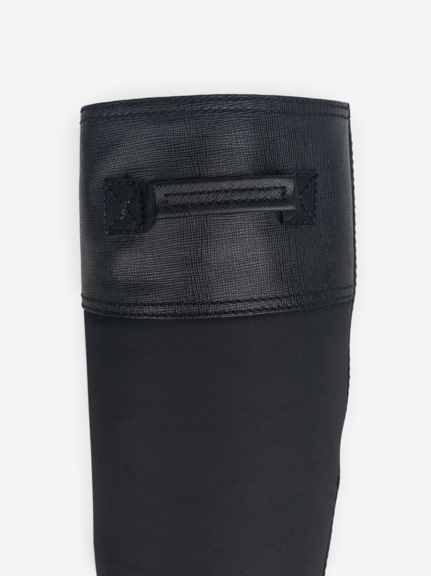 Prada 2000s Hybrid Buckle Biker Boots – zip pocket detail