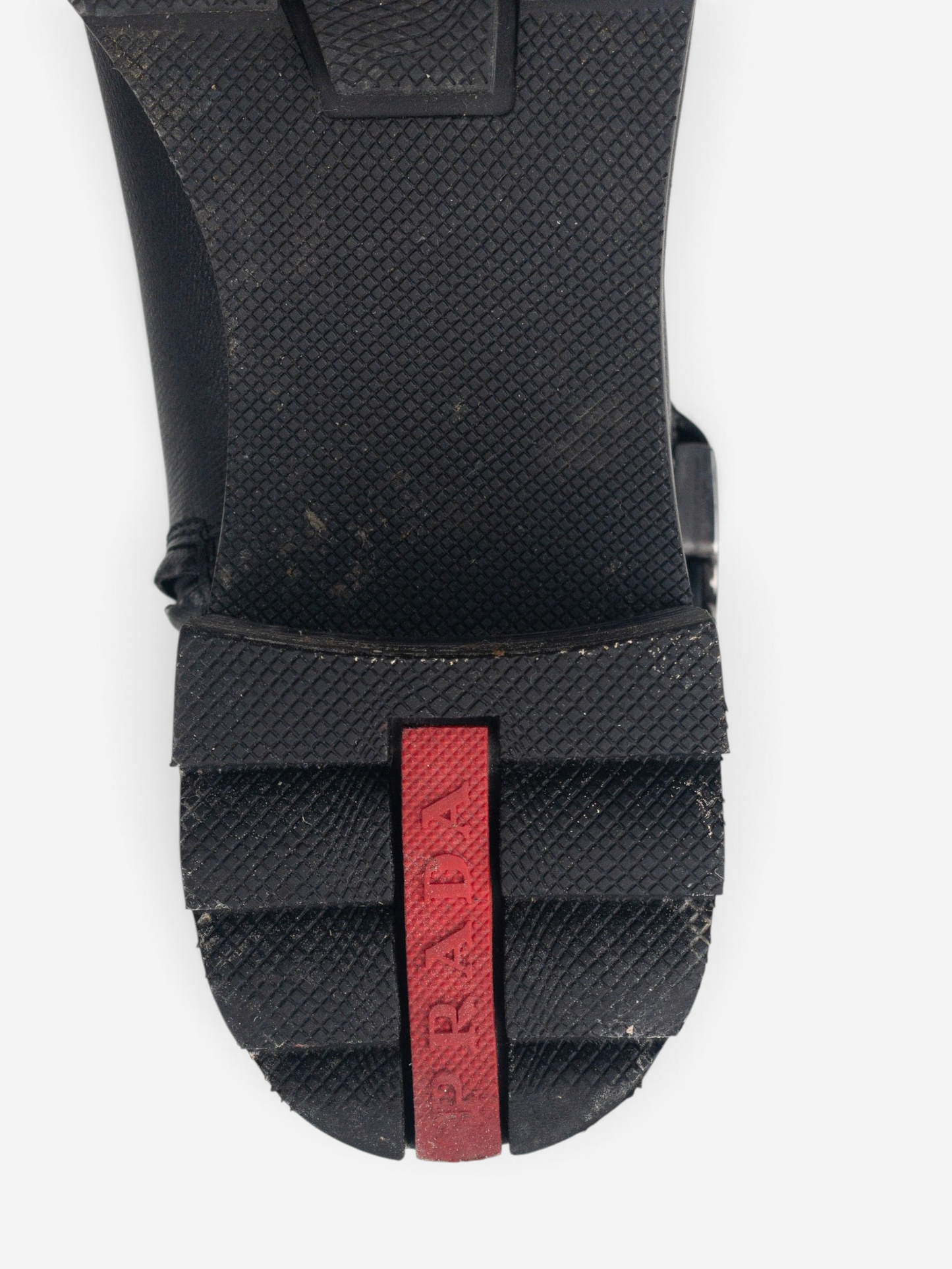 Prada 2000s Hybrid Buckle Biker Boots – sole detail