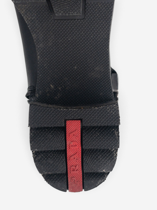 Prada 2000s Hybrid Buckle Biker Boots – sole detail