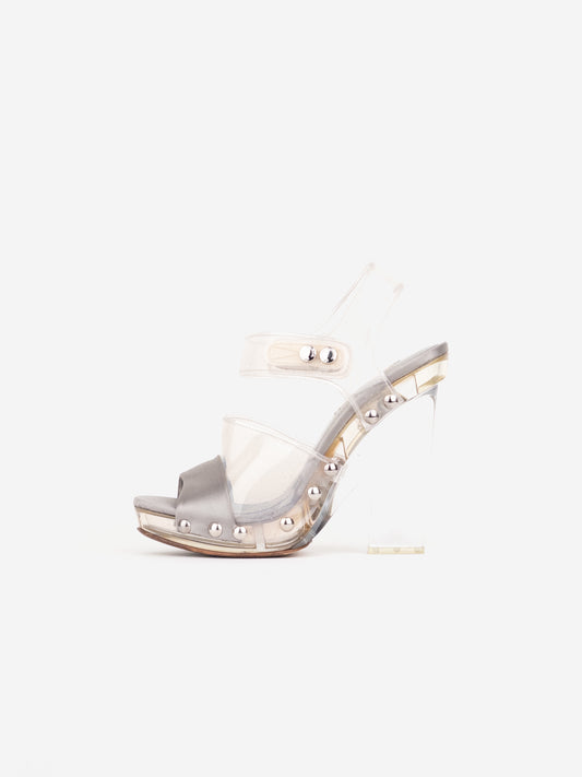 Prada SS10 Clear PVC Lucite Platform Sandal Stripper Heels – photo 3