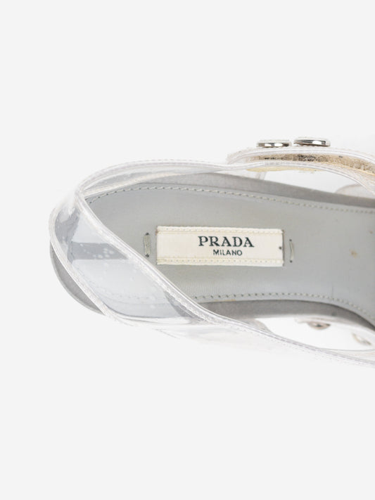 Prada SS10 Clear PVC Lucite Platform Sandal Stripper Heels – photo 7