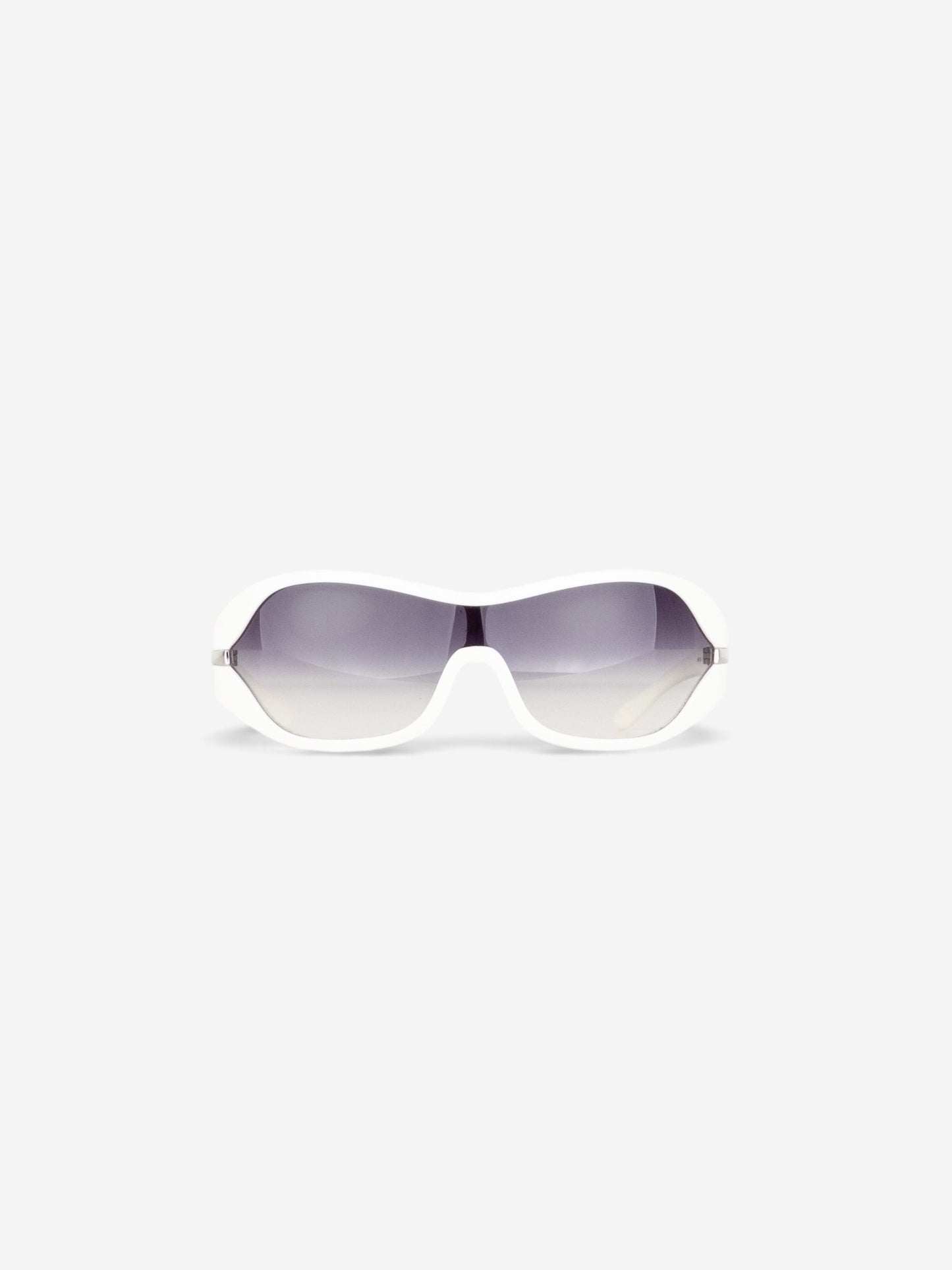 Prada 2000s 'SPR12G' Sports Wrap Mask Shield Sunglasses – front view