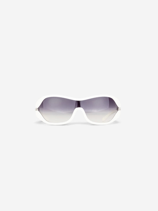 Prada 2000s 'SPR12G' Sports Wrap Mask Shield Sunglasses – front view