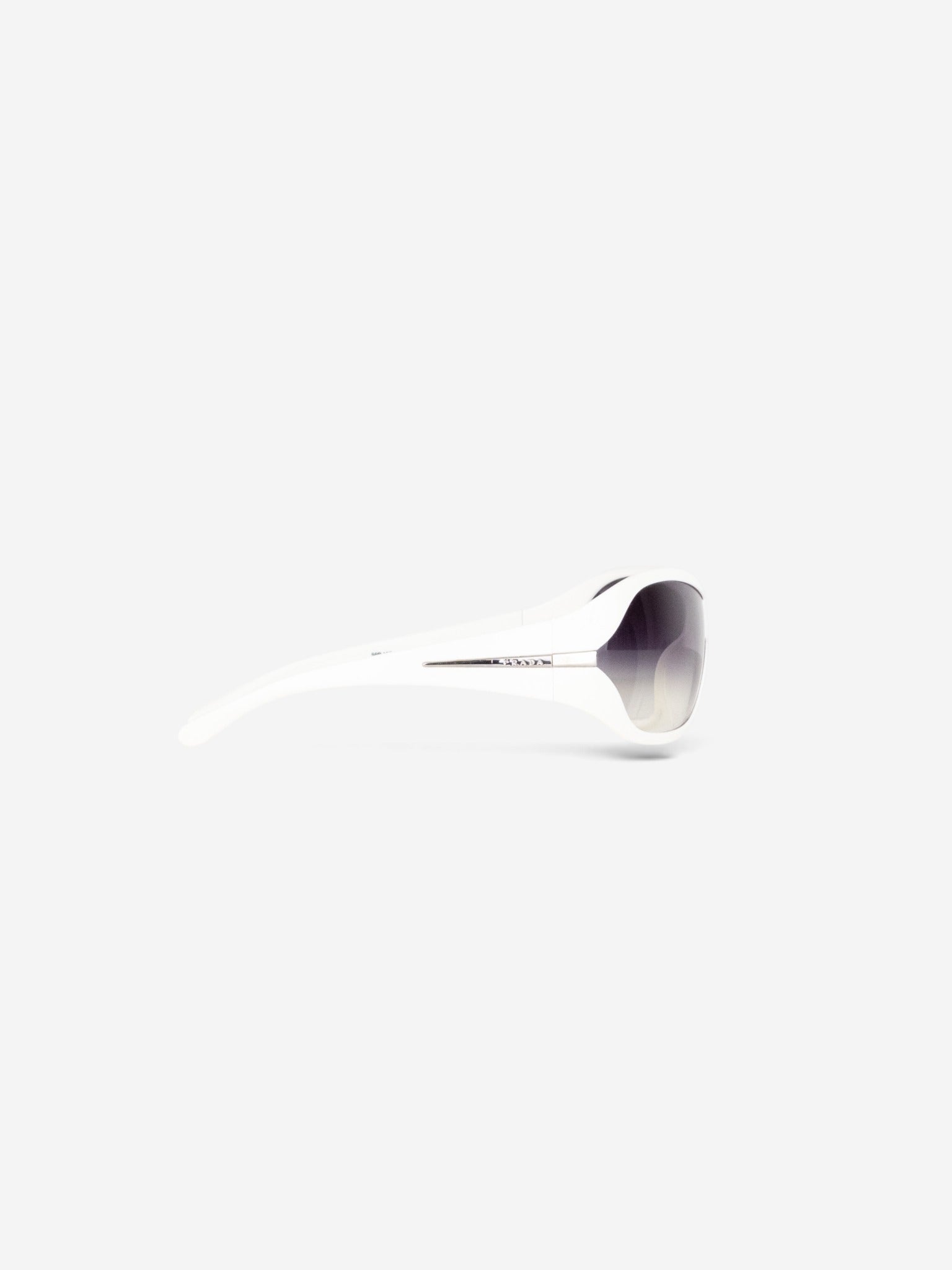 Prada 2000s 'SPR12G' Sports Wrap Mask Shield Sunglasses – side view from the other side