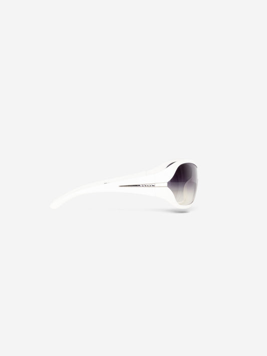 Prada 2000s 'SPR12G' Sports Wrap Mask Shield Sunglasses – side view from the other side