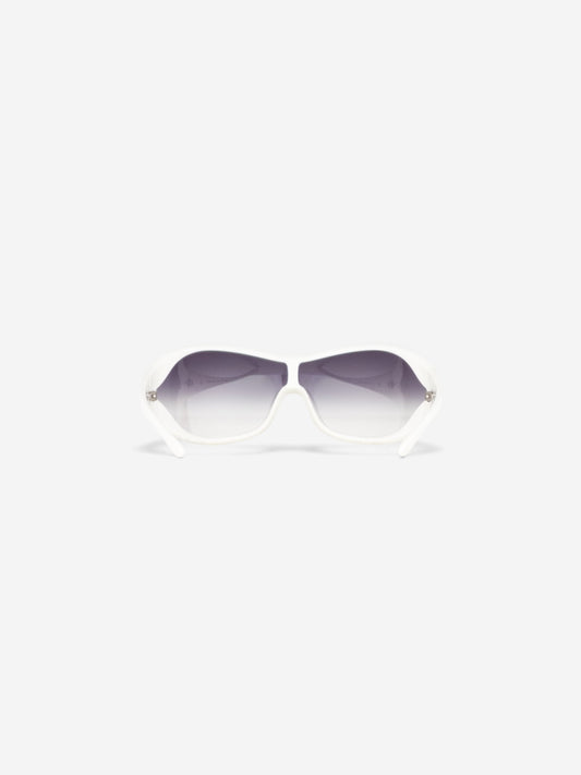 Prada 2000s 'SPR12G' Sports Wrap Mask Shield Sunglasses – back view