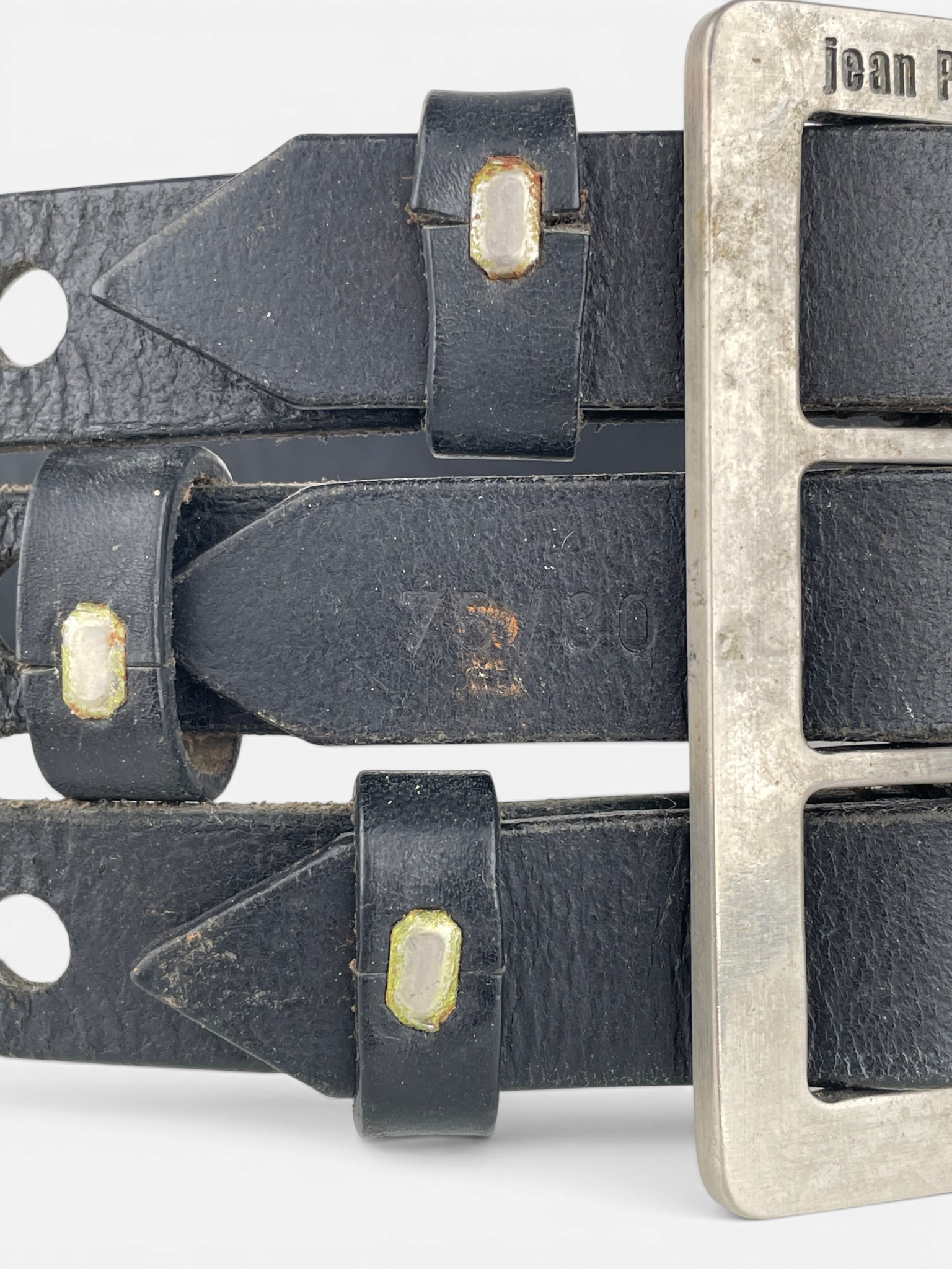 Jean Paul Gaultier 1990s Three-Ply Bondage Leather Belt – detail view 3